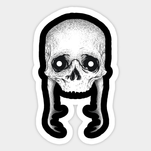 Skull head Sticker by Hectic